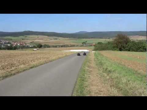 Start und die ersten beiden Kurven des Bobby-Car Rennen Bayerische Meisterschaft Ostheim 2012