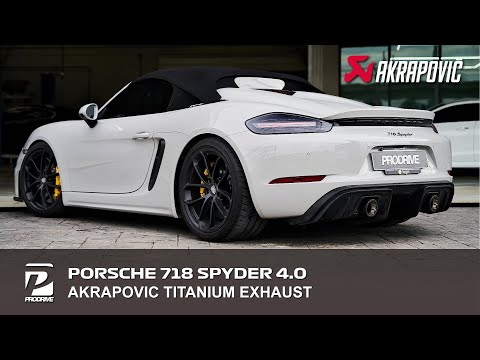 Porsche 718 Spyder 4.0 x Akrapovic Titanium Exhaust ท่อไทเทเนี่ยม ปอเช่