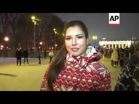 Ice rink in Moscow's Gorky Park opens