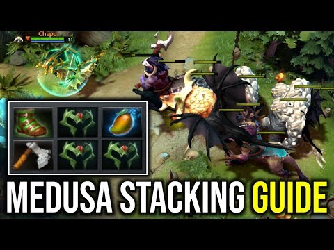 MEDUSA STACKING GUIDE..!! 200 IQ Plays Medusa Quelling Blade by Miracle 7.21d | Dota 2