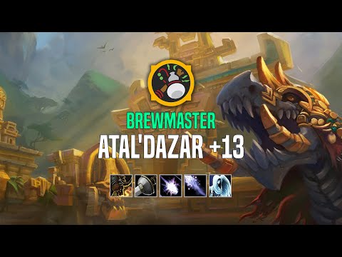 Atal'Dazar +13 | Brewmaster Monk | Dragonflight M+ Season 3