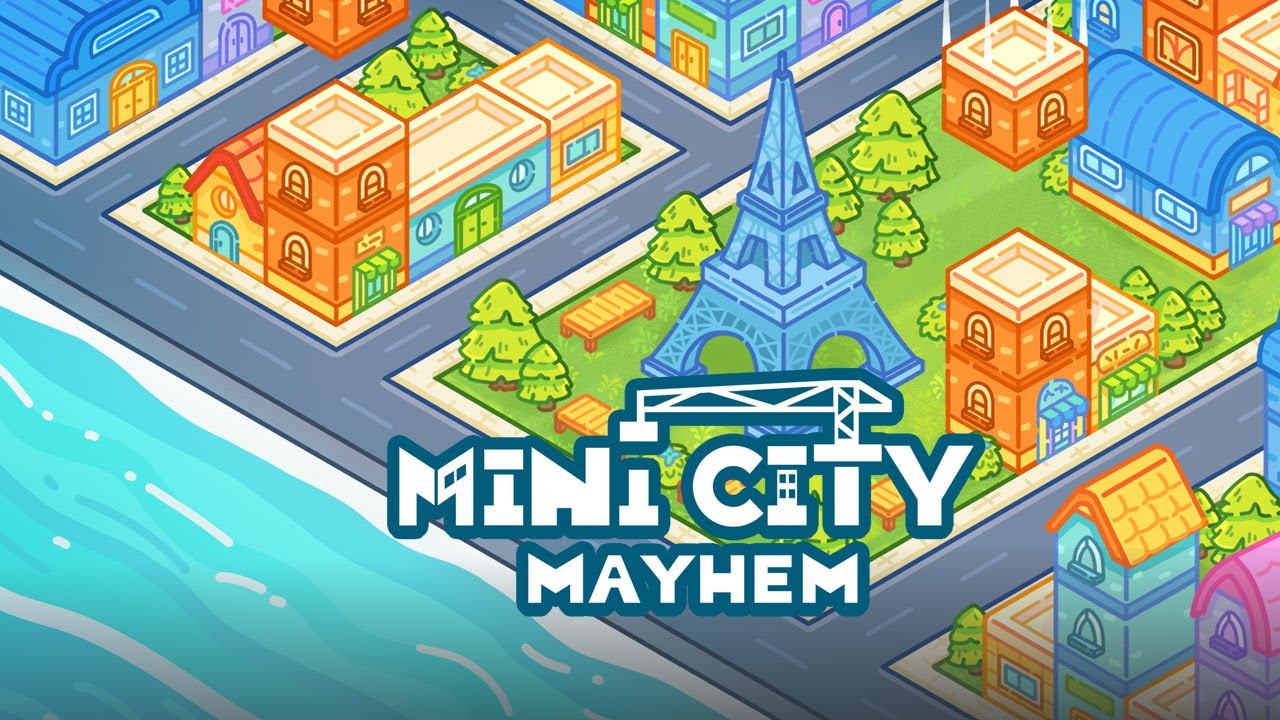 Mini City: Mayhem city skyline preview with colorful urban development