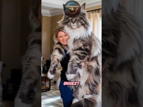 Top 3 Biggest Cat Breeds in the World, and the last one will Shocked you!😲 #shorts