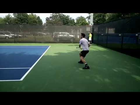 Andy Murray's perfect return of serve at ground level