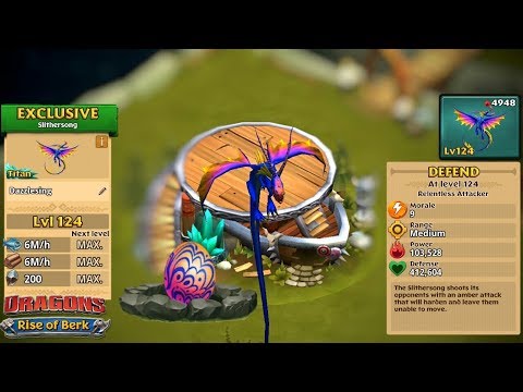 Dazzlesing (New Exclusive Slithersong) Max Level 124 | Dragons: Rise of Berk