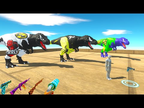 FPS AVATAR & T-REX Marvel Superhero RESCUE MISSION - Animal Revolt Battle Simulator