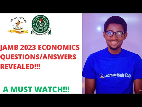 JAMB & POST UTME 2023 ECONOMICS QUESTIONS REVEALED!!!