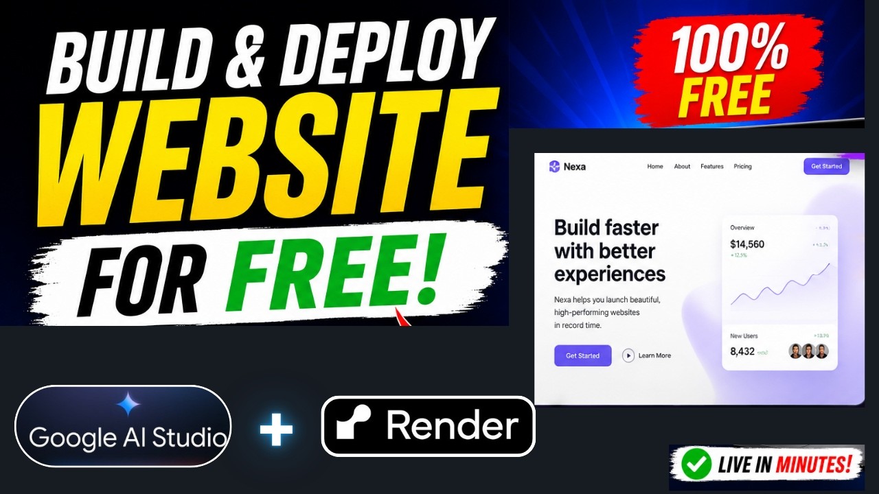 Build & Host a Website for FREE with Google AI Studio + Render (Step-by-Step)
