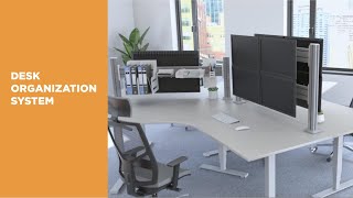 Aluminum Slatwall Desk Organization System