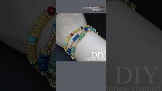 These bracelets are made by the same stitch #handmadejewelry #beadedbracelet #beadwork #bead #Shorts