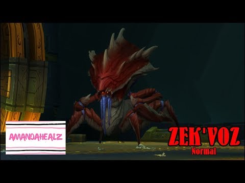 WoW BfA - Uldir Raid Guide - Zek'voz (Normal) - Resto Druid POV with COMMENTARY