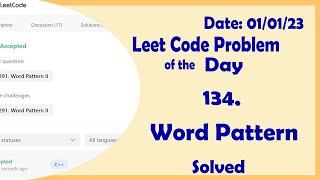 YouTube video '290 || Word Pattern || Leetcode Daily Challenge'