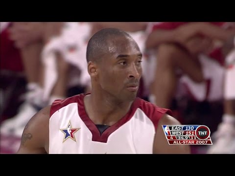 NBA 2007 All Star Game Kobe Bryant 31pts Highlights，NASTY Dunk，AMVP！