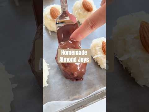 Easiest Homemade Almond Joys! An amazing candy treat. #candy #easyrecipe #shorts