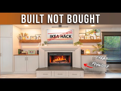 I Built my Dream Master Bedroom RETREAT (Custom Fireplace, Built-ins & Floating Shelves) 🏡