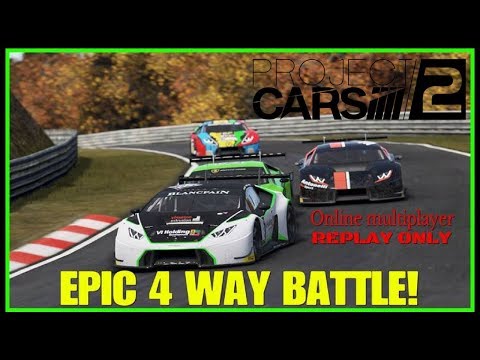 EPIC 4 WAY BATTLE! | Project CARS 2 Online Multiplayer | Sim Racing Events