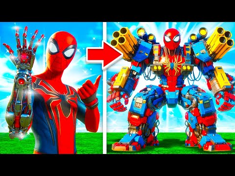 ПРОКАЧАЛ ЧЕЛОВЕКА ПАУКА В РОБОТА в ГТА 5 ОНЛАЙН (GTA 5 ONLINE)