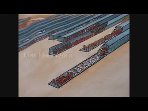 Part 3 China Blueprint Photos of Han Emperor Jingdi  Tomb Layout of Relics Tunnels Pits in Xian 1997