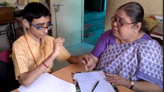 This is how a student with Deafblindness write his exams