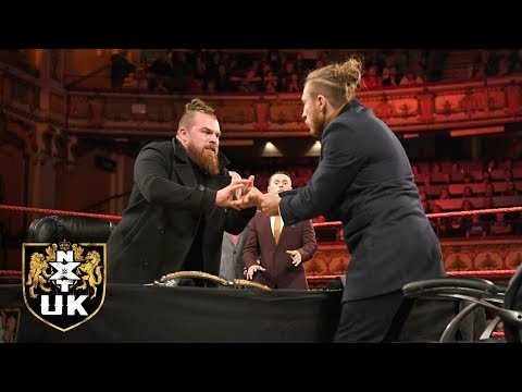 Dunne stands face-to-face with Coffey WWE UK Title Contract Signing: NXT UK, Jan. 2, 2019