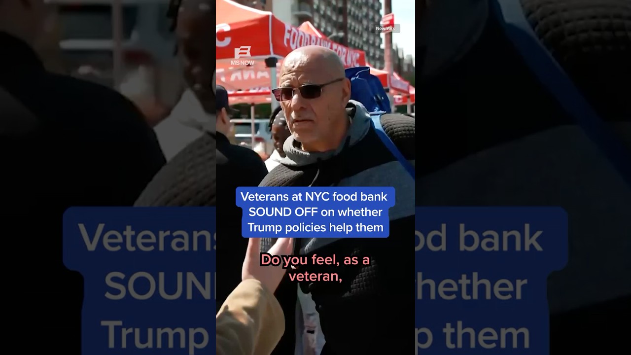 Veterans at NYC food bank SOUND OFF on whetherTrump policies help them
