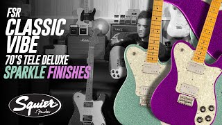 Video thumbnail for New Retro Sparkle Finishes! | Squier FSR Classic Vibe 70's Tele Deluxe by GAK