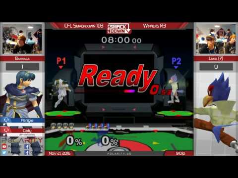 CFL Smackdown 103 Melee - Barraca (Marth) vs Loko (Falco) - Winners R3