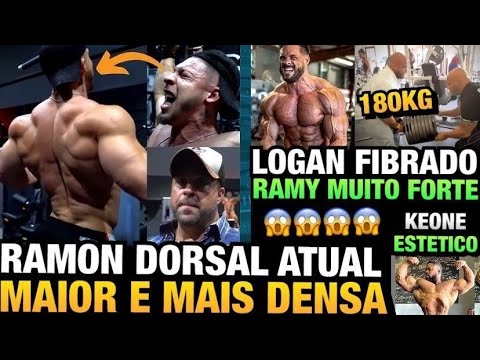 RAMON MOSTRA DORSAL ATUAL MAIS DENSA - BIG RAMY 180KG NA REMADA - LOGAN FRANKLIN NA FIBRA + KEONE