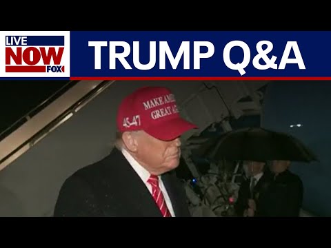 Video | President Trump talks U.S. Steel, Elon Musk and Canada with reporters at Joint Base Andrews