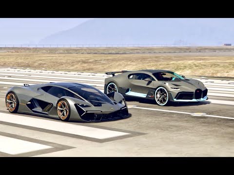 Bugatti Divo vs Lamborghini Terzo Millennio - Drag Race