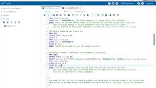 SAS Bootcamp 5.2 - Creating tables in PROC SQL