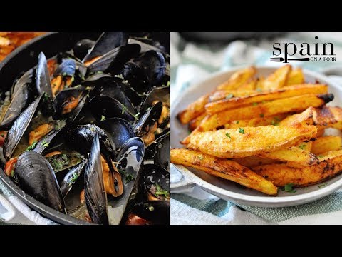 Drunken Mussels with Paprika Garlic French Fries
