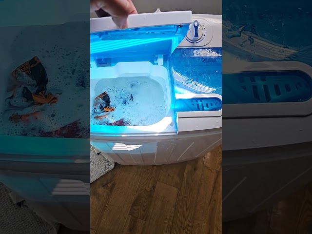 Vídeo relacionado con Máquina de lavado portátil, pequeña con 3 modos de limpieza y cesta
