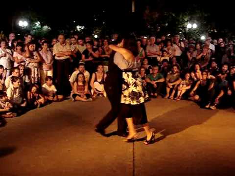  Gabriela Elias  and  Eduardo Perez  are  dancing  to  the  milonga  "  Ella Es Asi  "