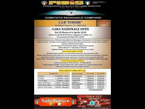 Biliardo, Eboli, gara Nazionale del "Furore"  Terza Giornata