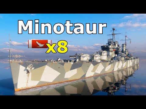 World of WarShips Minotaur - 8 Kills 215K Damage