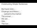 Constructing Simple Luo Sentences