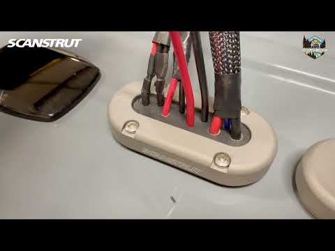 Using a Scanstrut DS-MULTI to route cables through the roof of a camper.