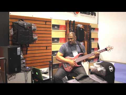 Andrew Gouche solo jam at the Gruv Gear NAMM booth ~ Chaka Khan medley