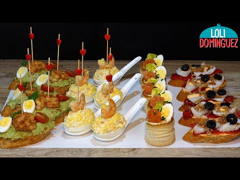 CANAPÉS Y MONTADITOS ESPECIAL NAVIDADES - Loli Domínguez - Recetas paso a paso, tutorial.