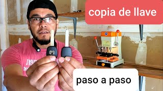 pasos para hacer una copia de llave honda - maquina y calibracion parte 1