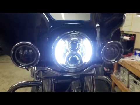 Motorcycle LED Headlight with DRL's & LED Turn Signals
