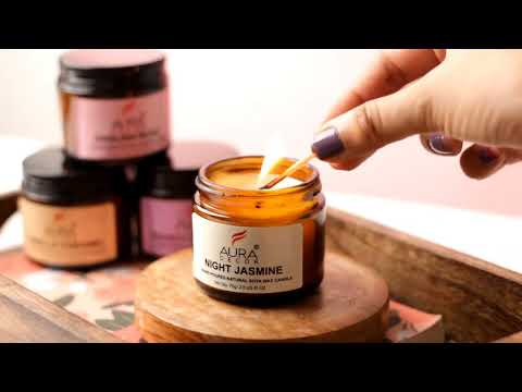 Auradecor Set Of 4 Fragrance Amber Jar Candles
