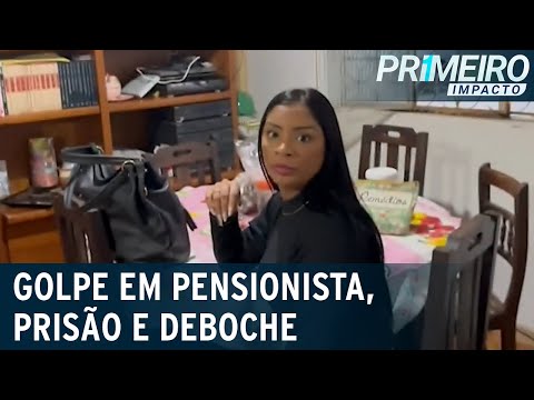Estelionatária presa debocha da polícia no momento da prisão | Primeiro Impacto (26/04/23)