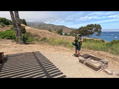 Camping at Two Harbors, Catalina Island