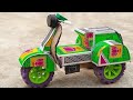 How To Make A Match Box Scooter DC Motor Scooter Mini DC Tractor
