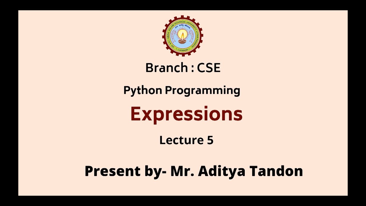 Python Programming | Expressions | AKTU Digital Education