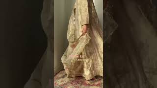 Ivory Embellished Silk Sharara - Video 3