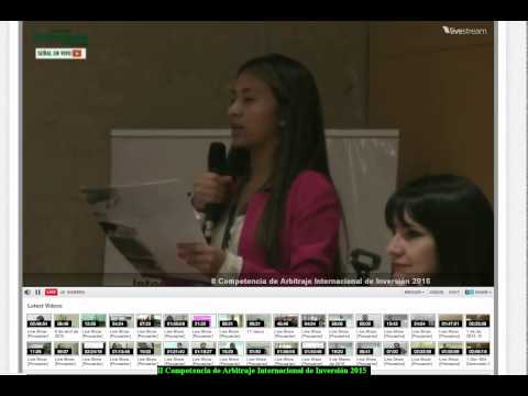 II Competencia Internacional de Arbitraje de Inversión. Ganadora U. Nacional de Colombia