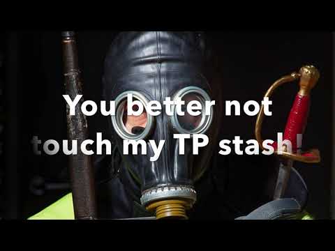 Montante sword practice while shopping for toilet paper during Covid-19 Coronavirus outbreak